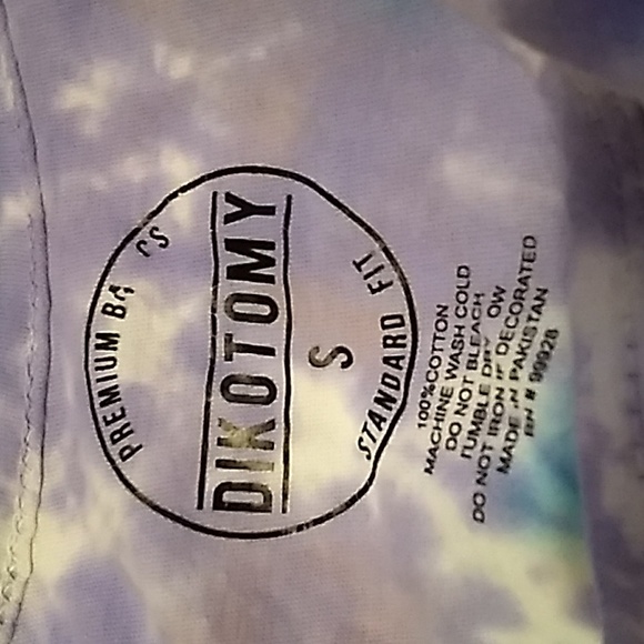 Dikotomy Men's Size Small Tank blue, purple, Peach FREE YOUR MIND mushroom - Picture 6 of 6
